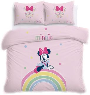 Disney Minnie Mouse Bettwäsche Set 140 × 200 cm mit Kissenbezug 65x65 cm