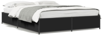 vidaXL Bettgestell Schwarz 120x190 cm Holzwerkstoff und Metall 3279862