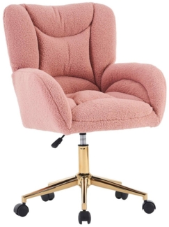 BlingBin Drehstuhl Höhenverstellbarer Relaxsessel (1 St), Ergonomisch, 360° drehbar, goldene Metallbeine, bequemer Samtbezug