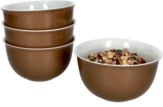 4er Set Nougat Doppio Schalen Ø 14 cm Braun Schälchen Antipasti, Dips, Chips & Co. Snack-Schüssel Dessert-Bowl Ritzenhoff