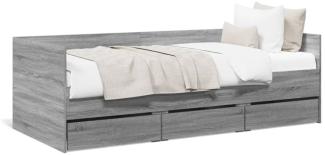 vidaXL Tagesbett mit Schubladen ohne Matratze Grau Sonoma 75x190 cm 3280837