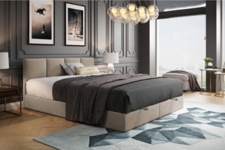 TRADA Boxspringbett ROYAL mit Bettkasten und Topper - Bett mit Bonellmatratze (Bett+Topper, Boxspringbett mit Topper), mit zwei Bettkasten und Topper
