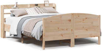 vidaXL Massivholzbett ohne Matratze 120x190 cm Kiefernholz 3306978