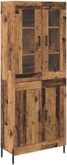 vidaXL Highboard Wandmontiert Altholz 69,5 x 34 x 180 cm Holzwerkstoff 3415762