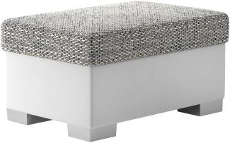 Pouf R4, Fußhocker, Grau