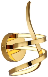 GLOBO LIGHTING LED Wandleuchte, LED-Leuchtmittel fest verbaut, Warmweiß, Wandleuchte Designlampe Flurleuchte LED Aluminium gold opal Silikon