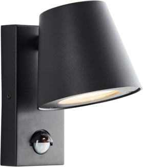 Brilliant Außen-Wandleuchte Bari Außenlampe, Bewegungsmelder, GU10, Metall/Kunststoff, schwarz
