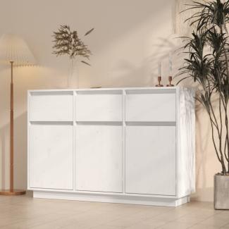 vidaXL Sideboard Weiß 110 x 34 x 75 cm Massivholz Kiefer [813815]