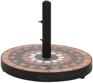 vidaXL Sonnenschirmständer Terrakotta und Weiß Rund 12 kg 362225