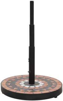 vidaXL Sonnenschirmständer Terrakotta und Weiß Rund 12 kg 362225