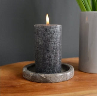 wohnfreuden Dekotablett Marmor Untersetzer 13 cm grau, 32985