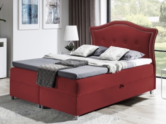 99rooms Lulu Boxspringbett 120x200 cm Kunstleder MADRYT Rot