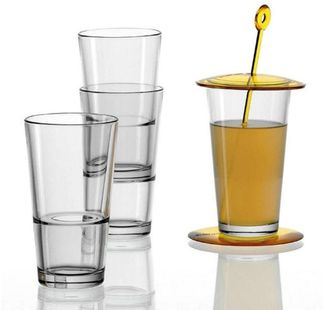Leonardo Event Stapelbecher, Longdrinkglas, Trinkglas, Wasserglas, Glas, 330 ml, 10899