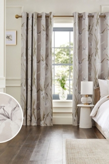 Next Verdunkelungsvorhang Blickdichte Thermo-Vorhänge mit Ösen, Blumenmuster (2 St)