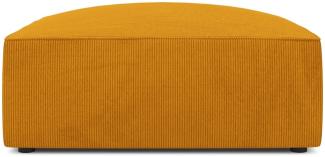 Micadoni Pouf Hocker Ruby | Bezug Yellow | Beinfarbe Black Plastic