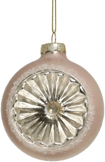 Chic Antique - Weihnachtskugel Christbaumkugel Glas D 8cm Rosa 52064407