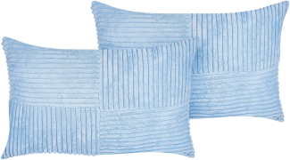 Kissen 2er Set MILLET, Blau, 47x27 cm