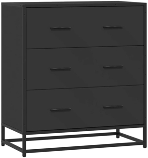 vidaXL Sideboard Schwarz 68x35x76 cm Holzwerkstoff und Metall 848969