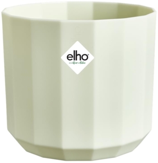 elho Facet Rund 26cm - Blumentopf für Innen - 100% recyceltes Plastik - Ø 25.9 x H 23.3 cm - Grün/Teegrün