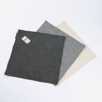 HOME DELUXE Leinen Kissenbezug CHARM - Grau