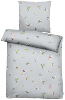 APELT Bettwäsche Lola Gots, Satin (Bio-Baumwolle), Papageienmotiv