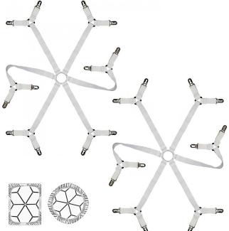 FELIXLEO Spannbettlaken Bettlakenspanner Elastische Verstellbare Bettlaken Verschlüsse, (2 Stück)