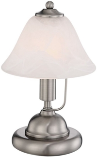GLOBO LIGHTING Tischleuchte, Tischleuchte mit Touchdimmer Tischlampe Nickel matt Höhe 27 cm