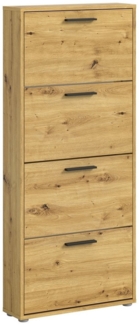 Schuhkipper >See< in Eiche Artisan, Melaminbeschichtet - 59x136x17cm (BxHxT)