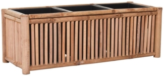 VIVANNO Pflanzkübel Bambus MAXI Kasten, Natur Matt 81 x 31 x 28 cm