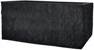 Pflanzgefäß The Rock Pflanzkasten Blumenkasten 33x83x38 cm Steinoptik Anthrazit