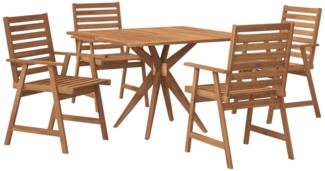 vidaXL 5-tlg. Garten-Essgruppe Massivholz Akazie 3283570