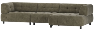 Chaiselongue Louis mit Cordbezug Rechts, Leaf