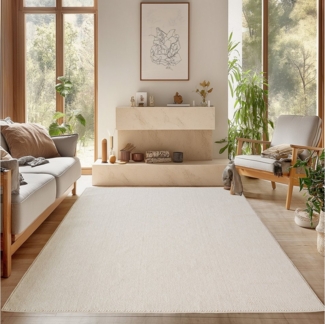 SIMPEX24 Designteppich Einfarbig Boucle Loop, Rechteckig, Höhe: 7 mm, Teppich Wohnzimmer, Schlafzimmer, Gästezimmer