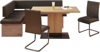 HELA Essgruppe BERKEL, (4-tlg), Synchronauszug,Säulentisch,beidseitig montierbar,Schwinger