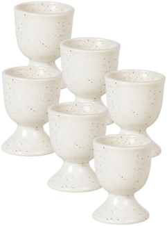 Broste Copenhagen Geschirr-Set NORDIC VANILLA Eierbecher 6,5cm Set6, Steingut