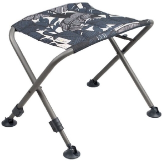 Bel-Sol Fußhocker Campinghocker Theo blau Alu Hocker klappbar Gartenhocker Klapphocker, 100 kg Tragkraft