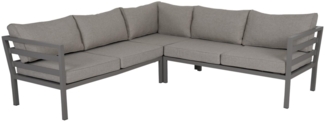 Gartenecksofa Weldon mit Kissen, Beige