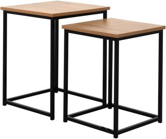 Satztisch >Trelleborg< (2er-Set) Artisan / schwarz - 40x50x40 / 35x45x35cm