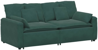 vidaXL Modulares Sofa mit Kissen Dunkelgrün 3321131