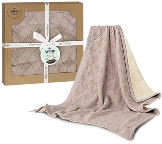 Babydecke Kuscheldecke 90x70 cm aus 100% BIO Baumwolle, SEI Design, in hübscher Geschenk-Verpackung