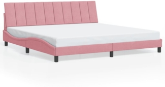 vidaXL Bettgestell ohne Matratze "Hanko" Rosa 200x200 cm Samt 3207872