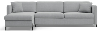 Micadoni Ecksofa Gloria 4-Sitzer Strukturierter Stoff Hellgrau Links 205x140