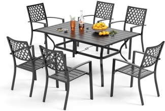 PHI VILLA Gartenmöbel Set 6 Personen Terrasse Essgruppe