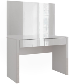 Schminktisch Annabelle Weiß Hochglanz/Weiß 110 cm mit Spiegel Vicco