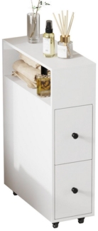 FUFU&GAGA Kommode Schmaler Küchenschrank mit 1 Fach und 2 Schubladen, Badezimmerwagen