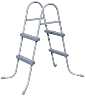 Bestway Poolleiter, 2-stufig, für Pools bis 84 cm Höhe, Edelstahl/Kunststoff, Blau/Weiß