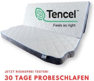 Klappmatratze für VW T5 T6 T6.1 Multiflexboard, MatratzenL.A.B®, 8 cm hoch, (Kaltschaum & Viscoschaum, Härtegrad H2 mittel), 8 x 148 x 185 oder 8 x 148 x 198 cm TENCEL™ Lyocell® Alcantara Polsterstoff