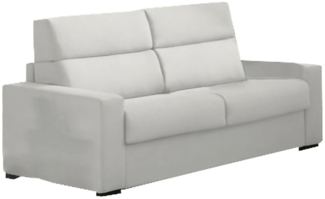 Dmora 2-Sitzer Schlafsofa None, Schlafsofa fürs Wohnzimmer, gepolstert, abnehmbar, 100 % Made in Italy-Qualität, 180x95 h100 cm, Hellgrau