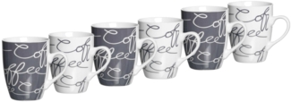 Ritzenhoff & Breker CORNELLO Kaffeebecher 250 ml grau 6er Set - DS