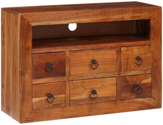 vidaXL Sideboard Braun 80 x 30 x 55 cm Akazie Massivholz 4104020